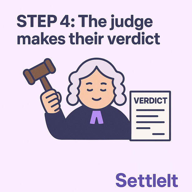 Step 4 The judge makes their verdict